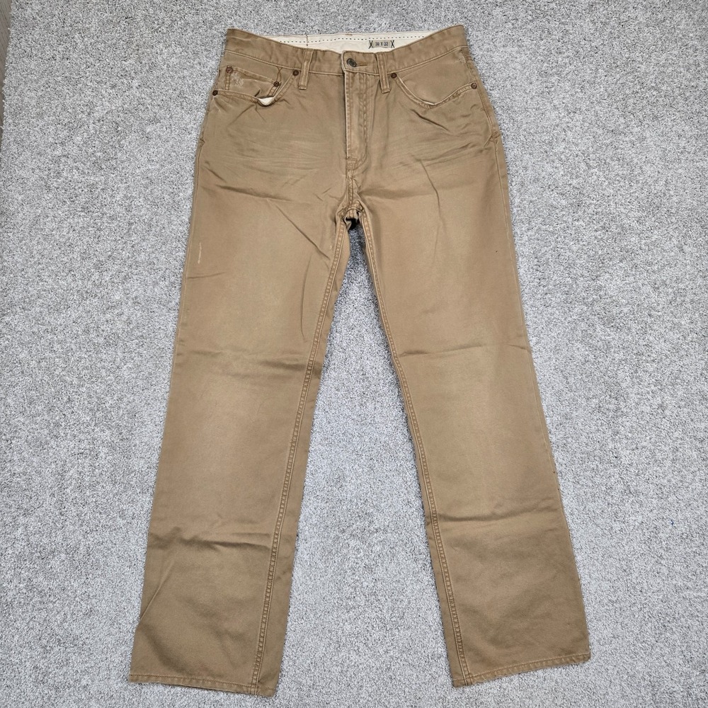 Polo Ralph Lauren 867 Classic 5 Pocket tan Pants Distressed vintage Men's 32x32